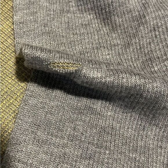Lululemon Gray and Yellow Open Front Reversible Hooded Cardigan Size 4 - Picture 10 of 12